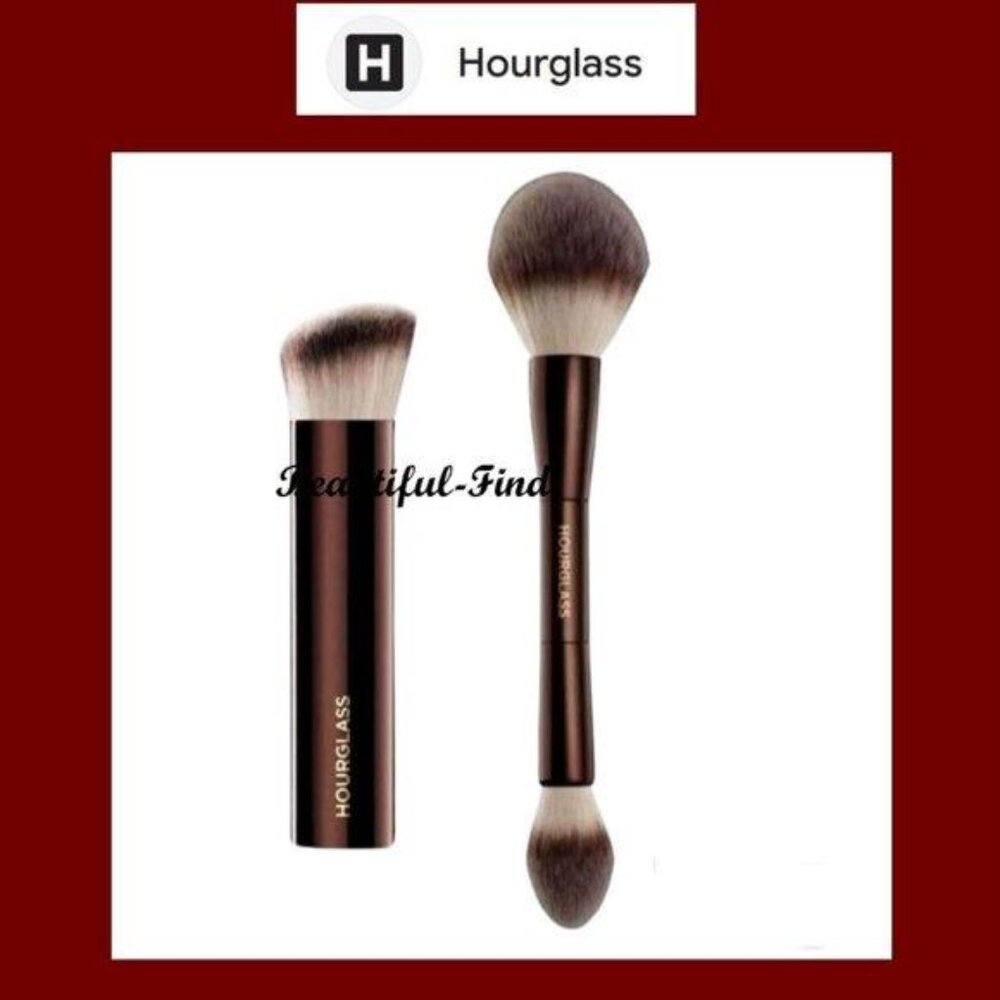 HOURGLASS VEIL FOUNDATION VEIL DOUBLE END POWDER BRUSH SET NIB NEW